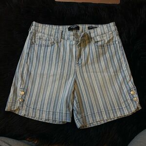 Nine West Blue Striped Women's Shorts